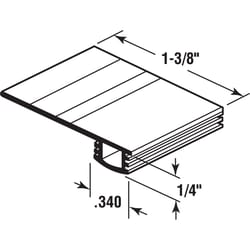 Prime-Line 84 in. L Matte Black Vinyl Bug Seal Replacement 1 pk