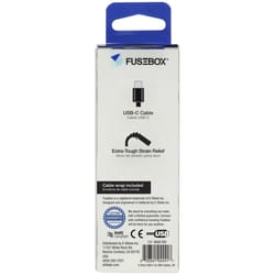 Fusebox Black PVC USB-C Cable For Smartphones 3 ft. L