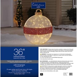 Celebrations LED Red/White Ornament 3 ft. Yard Decor