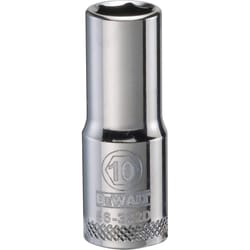 DeWalt 10 mm X 3/8 in. drive Metric 6 Point Deep Socket 1 pc