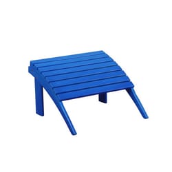 Linon Home Decor Blue Wood Frame Adirondack Ottoman