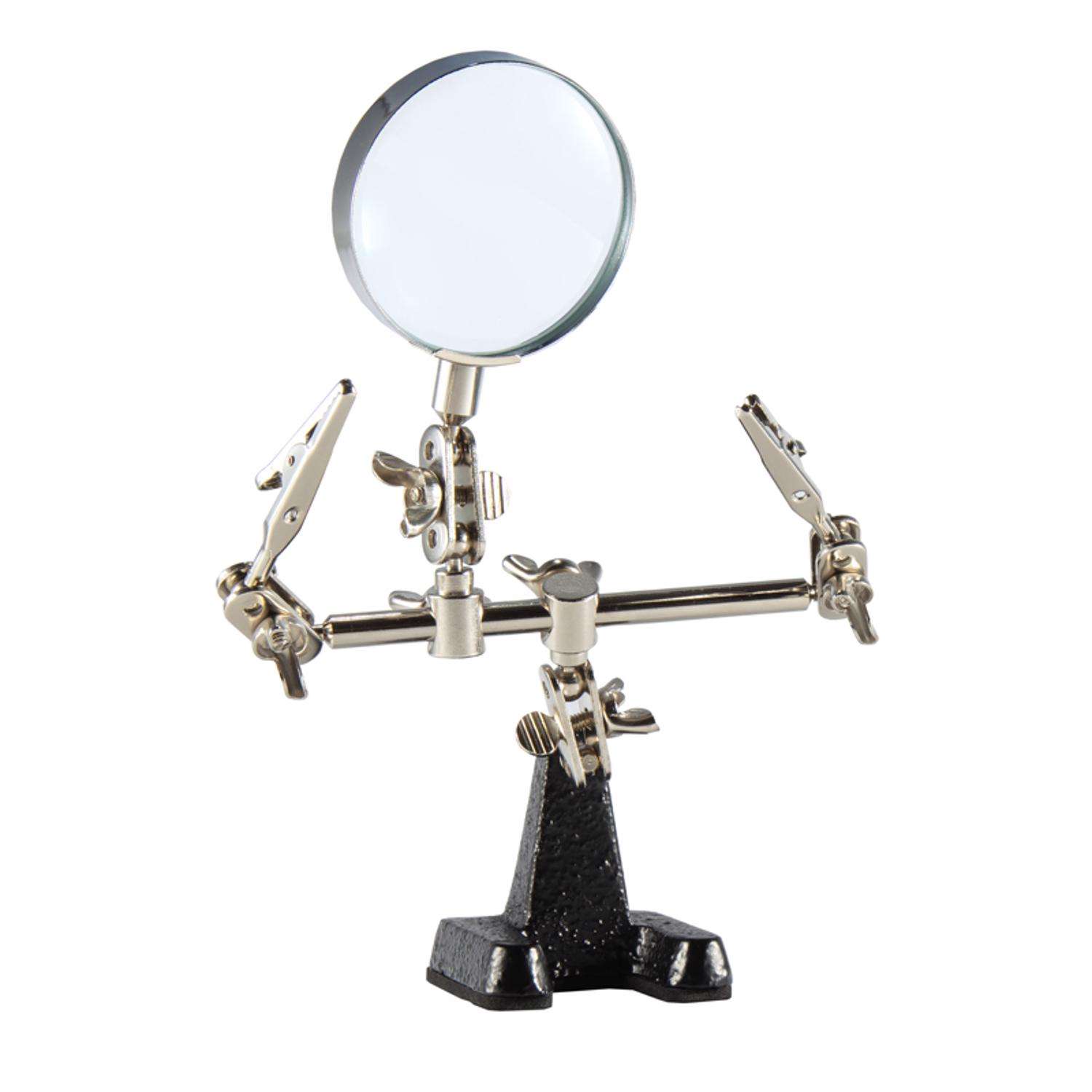 Helping Hand Magnifier Magnifying Glass Jewelry Clamp Holder Soldering Stand Hot 