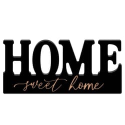 P Graham Dunn Home Sweet Home 4.5 in. H X 0.75 in. W X 10 in. L Black MDF Tabletop Decor