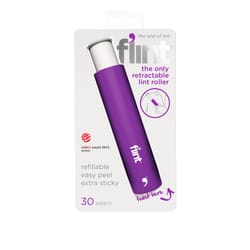 Flint Classic Retractable Lint Roller - Refillable Travel Lint Roller - 90  Sheets (Pink)