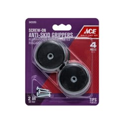 Ace Plastic Heavy Duty Anti-Skid Pad Black Round 2 in. W 4 pk