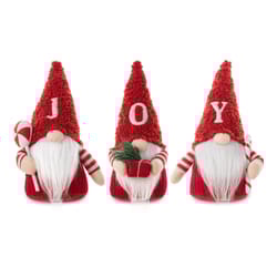 Glitzhome Multicolored Joy Gnome Table Decor 12.5 in.