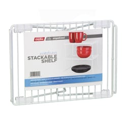 Grayline Life Organized 6 in. H X 9 in. W X 14 in. L PE Coated White Stackable Shelf