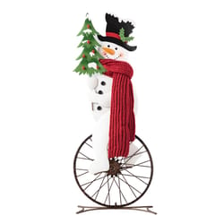 Glitzhome Snowman 32 in. Porch Sign