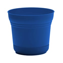 Bloem Saturn 10.75 in. H X 12.25 in. W Plastic Traditional Planter Blue