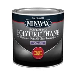 Minwax Warm Satin Clear Oil-Based Fast-Drying Polyurethane 0.5 pt