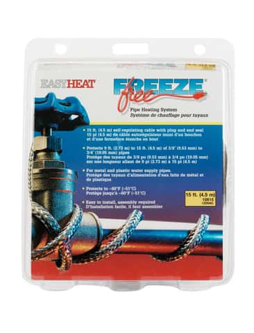 Easy Heat Freeze Free 15 ft. L Self Regulating Heating Cable For