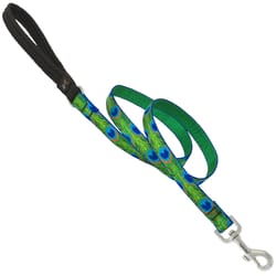 LupinePet Original Designs Multicolor Tail Feathers Nylon Dog Leash