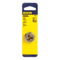 Irwin Hanson High Carbon Steel SAE Hexagon Die 1/4 in. 1 pc