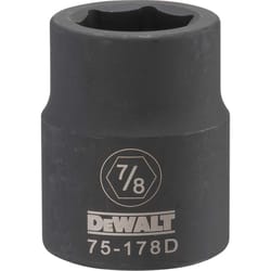 DeWalt 7/8 in. X 3/4 in. drive SAE 6 Point Impact Socket 1 pc