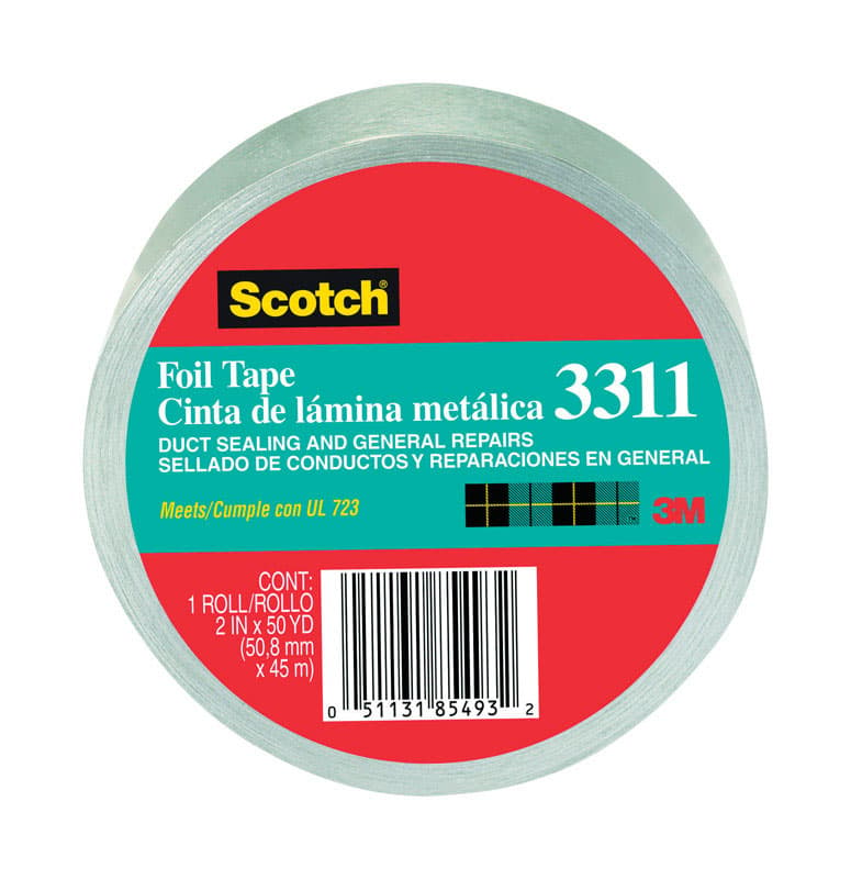 Photos - Other interior and decor 3M Scotch 2 in. W X 50 L Silver Foil Tape 3311-50A 