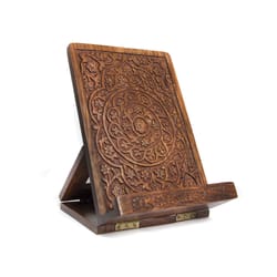 Matr Boomie Home and Decor Handcarved Tablet and Book Stand Rose Wood 1 pc