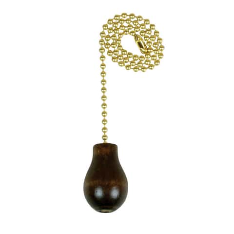 Pull Chain Ball With Thru Hole To Slip Beaded Chain