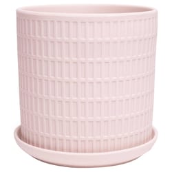 Chive Virago 5 in. D Ceramic Shape A Flower Pot Soft Pink