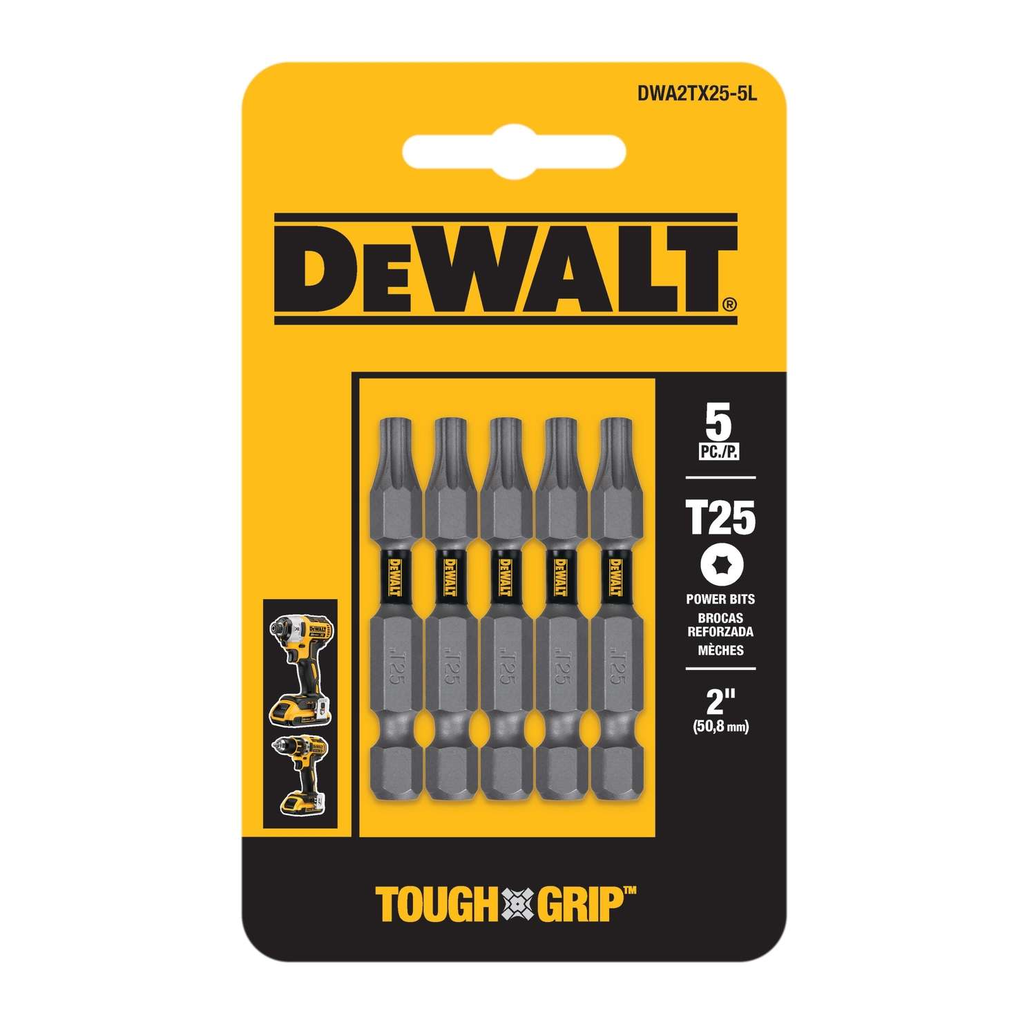 DeWalt MAXFIT Torx T25 x 2 in. L Power Bit S2 Tool Steel 5 pc. Ace