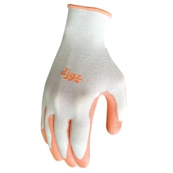 Digz L Polyurethane Coating Stretch Fit Gray/Orange Gardening Gloves