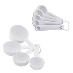 Kitchenaid Polypropylene White Measuring Spoon and Cup Set