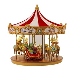 Mr. Christmas LED Musical Carousel Animated Decor 12 in.