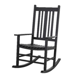 Living Accents Black Wood Frame Casual Rocking Chair