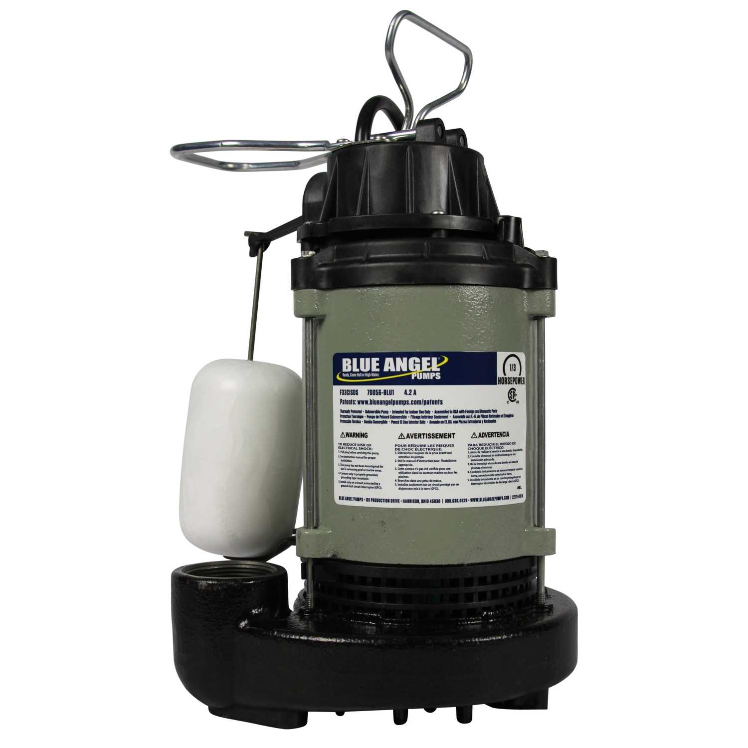 Wayne Pumps Blue Angel 1/3 hp 4620 gph Cast Iron Submersible Sump Pump