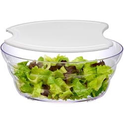 Prodyne Clear/White Plastic Top Chop Salad Prep and Serve Set 5 qt