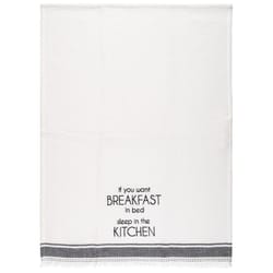 Karma Gifts Milo Black/White Cotton Breakfast In Bed Tea Towel 1 pk