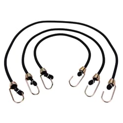 Monkey Fingers 2-Piece Adjustable Bungee Cord Black and White 6