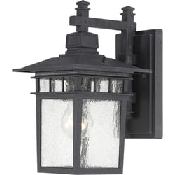 Nuvo Cove Neck Textured Black Switch Incandescent Lantern Fixture