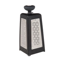 PL8 Black/Silver Plastic/Stainless Steel Tower Grater