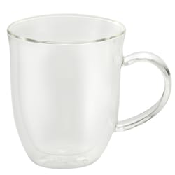 BonJour Clear Glass Latte Cup Insulated Mug 2 pk