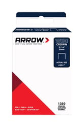 Arrow 1/2 in. W X 5/16 in. L 18 Ga. Wide Crown Standard Staples 1250 pk