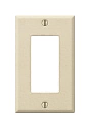 Amerelle Pro Wrinkle Ivory 1 gang Stamped Steel Decorator/Toggle Wall Plate 1 pk