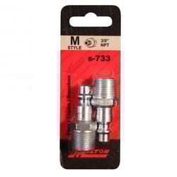 Milton Steel Air Plug 3/8 in. Male 2 pc