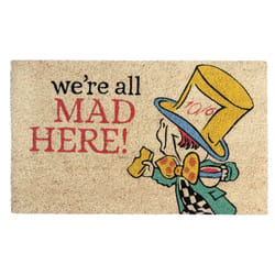 Entryways 18 in. W X 30 in. L Multicolored Mad Hatter Coir Door Mat