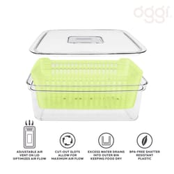 OGGI Clear Polypropylene Refrigerator Storage