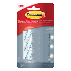 3M Command Small Plastic Cord Clips 1.25 in. L 4 pk