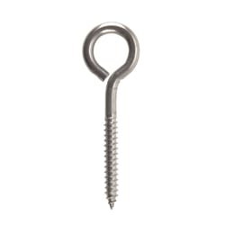 Hampton 3/8 in. X 8 in. L Stainless Stainless Steel Lag Thread Eyebolt