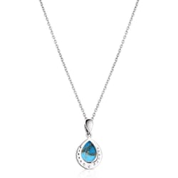 Montana Silversmiths Women's Blue Rivers Silver/Turquoise Necklace One Size Fits Most