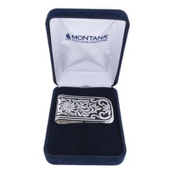 Montana Silversmiths Tooled Leather Pattern Money Clip 1 pk