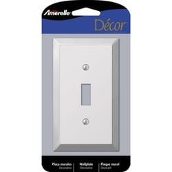 Amerelle Century Polished Chrome 1 gang Stamped Steel Toggle Wall Plate 1 pk