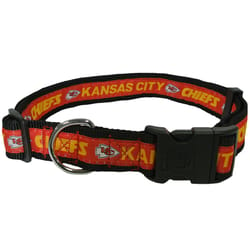 Pets First Team Colors Kansas City Chiefs Nylon Dog Collar X-Large