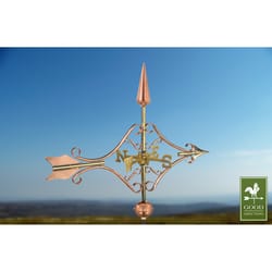 Good Directions Polished Brass/Copper 27 in. Victorian Arrow Weathervane For Garden Pole