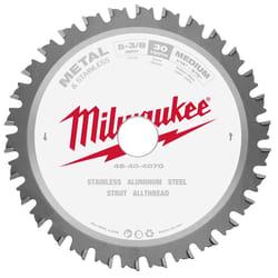 Milwaukee Metal Tech 5-3/8 in. D X 20 mm Ferrous Tungsten Carbide Metal Blade 30 teeth 1 pk