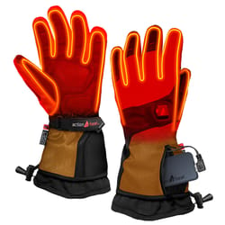 ActionHeat XXL Polyester/Leather Heated Khaki Cold Weather Gloves