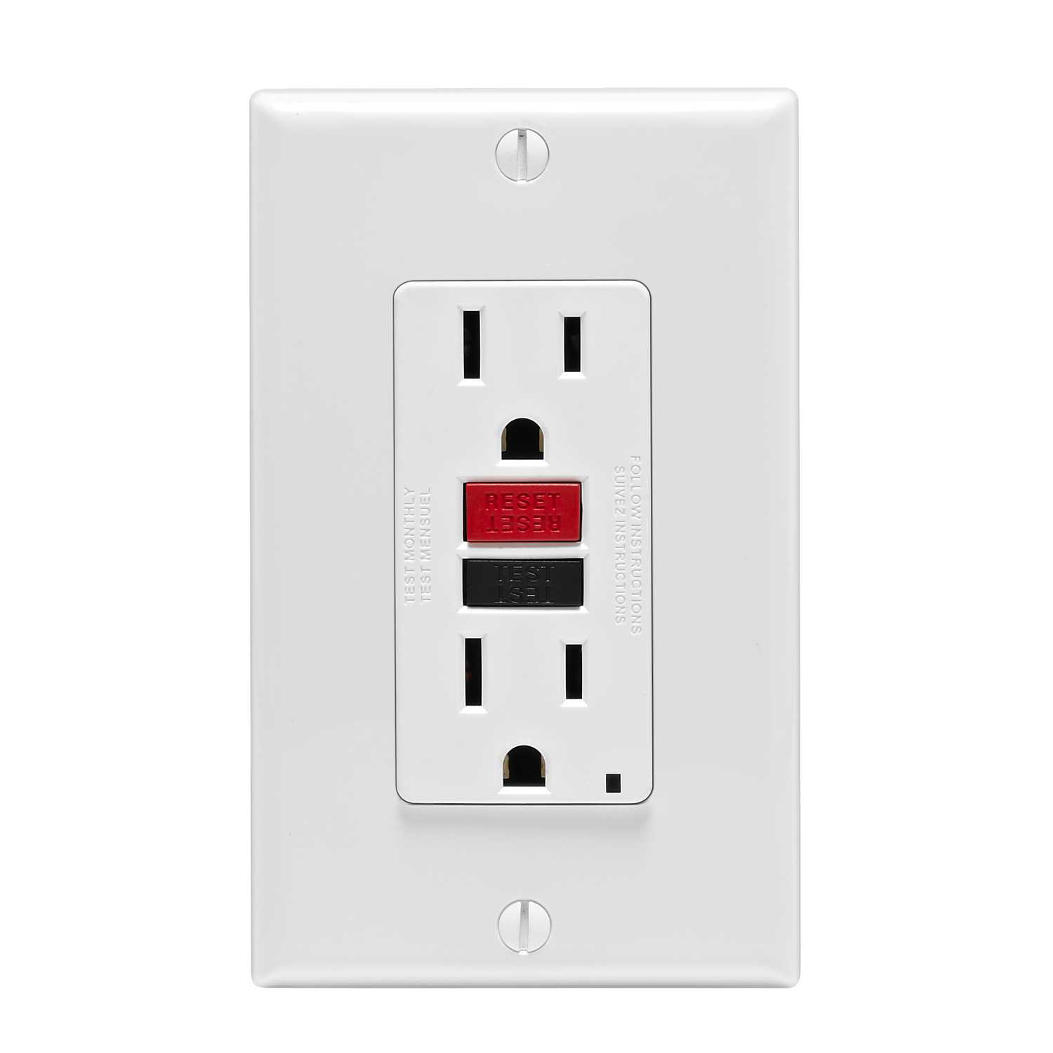 Leviton 15 amps 125 volt White GFCI Outlet 515R 1 pk Ace Hardware