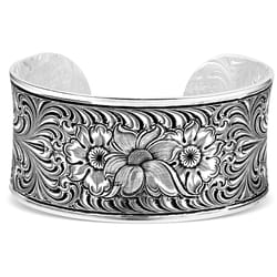Montana Silversmiths Women's Wildflower Impressions Cuff Silver Bracelet